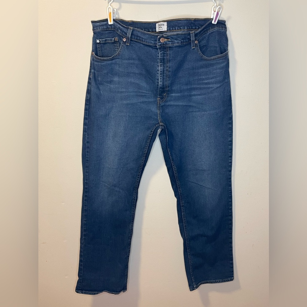 - 2021 Levi’s Men’s Denizen 285 Relaxed Jeans Dark Blue Size 42/32 (39X32)